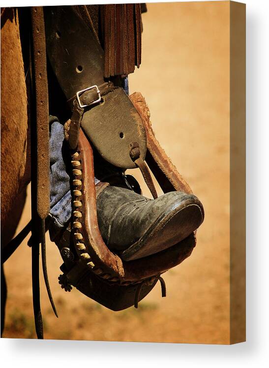 Boots Canvas Print featuring the photograph Cowboy Up by Scott Read