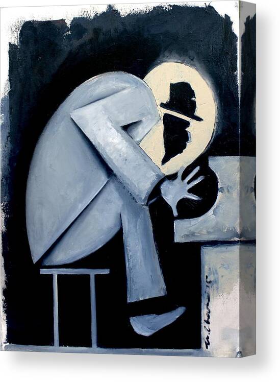 Thelonious Monk Canvas Print featuring the painting Crepuscule by Martel Chapman