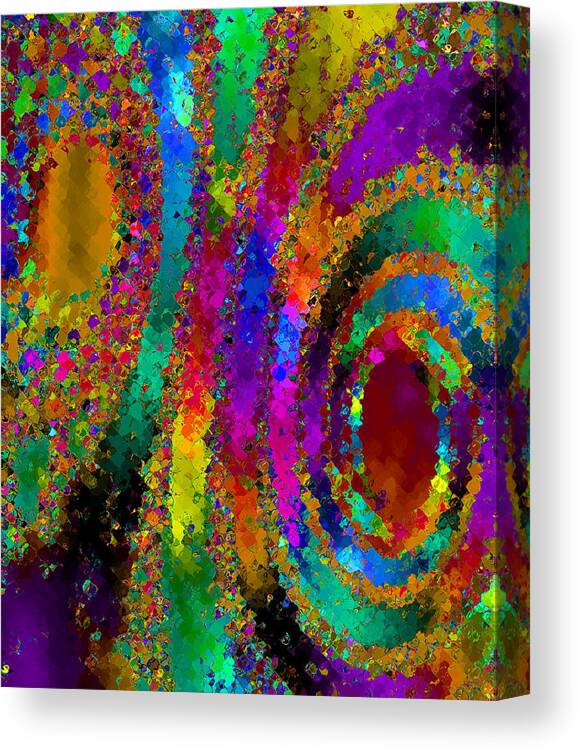 Abstract Canvas Print featuring the digital art Crown Jewels by Ruth Palmer