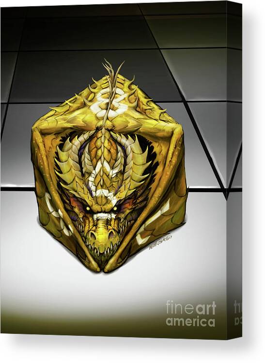 Dragon Canvas Print featuring the digital art D8 Dragon by Stanley Morrison