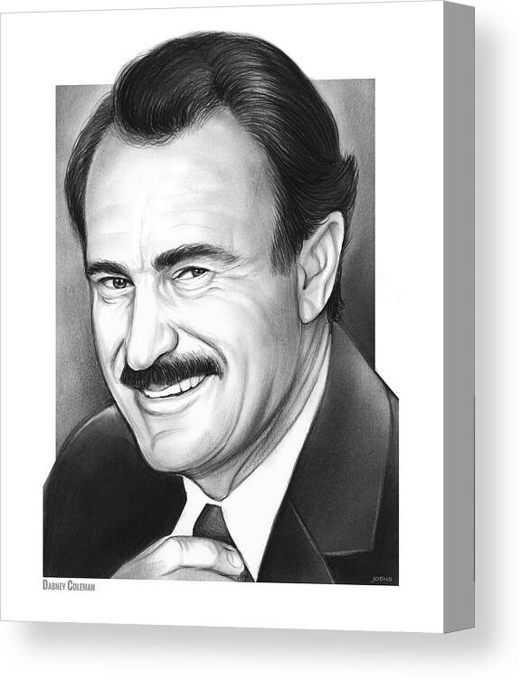 Dabney Coleman Canvas Print featuring the drawing Dabney Coleman by Greg Joens