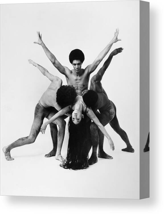 1971 Canvas Print featuring the photograph Dance - Alvin Ailey by Granger