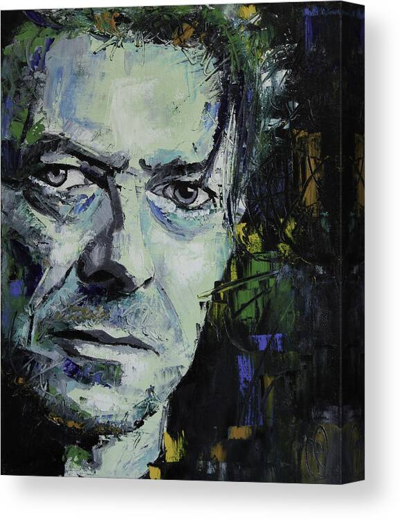 David Bowie Canvas Print featuring the painting David Bowie by Richard Day