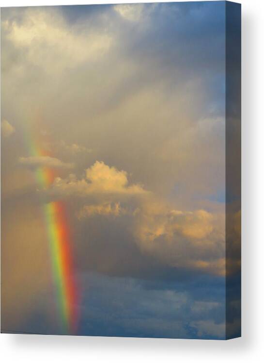 Places Canvas Print featuring the photograph Desert Rainbow by Judy Kennedy