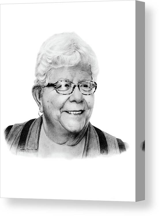 Portrait Canvas Print featuring the drawing Dianne by Conrad Mieschke