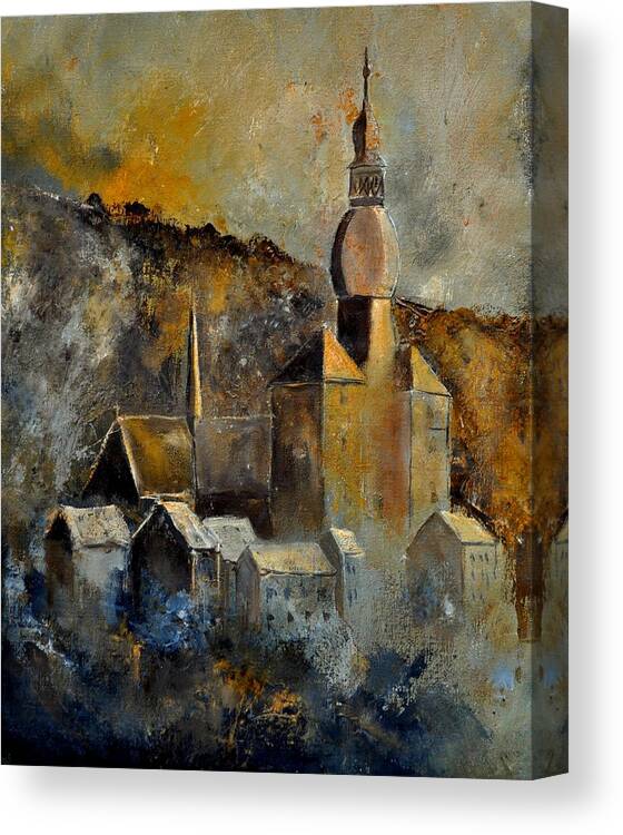 Landscape Canvas Print featuring the painting Dinant 452190 by Pol Ledent