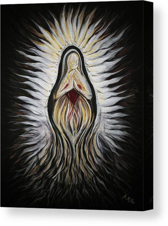 Divine Canvas Print featuring the painting Divine Mother Milagro by Michelle Pier