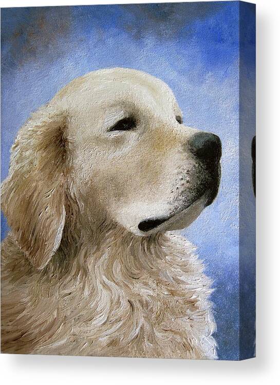 Dog Canvas Print featuring the painting Dog 98 by Lucie Dumas