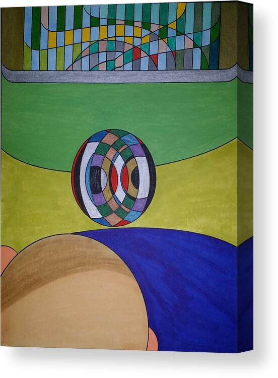Geo - Organic Art Canvas Print featuring the painting Dream 315 by S S-ray
