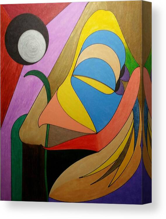 Geo - Organic Art Canvas Print featuring the painting Dream 322 by S S-ray