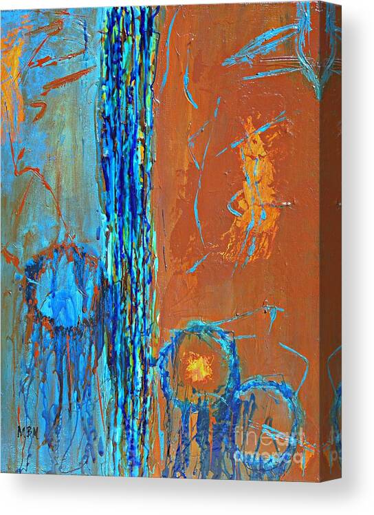 Abstract Canvas Print featuring the painting Dream Catcher by Mary Mirabal