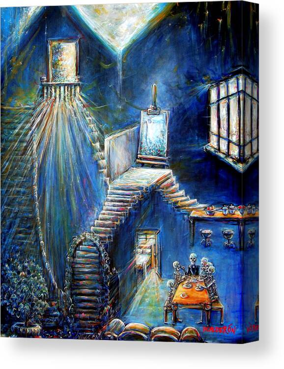 Dream House Canvas Print featuring the painting Dream House by Heather Calderon