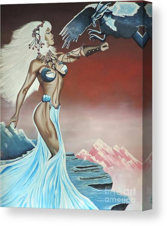 Fantasy Canvas Print featuring the painting Earth Angel by Dianna Lewis