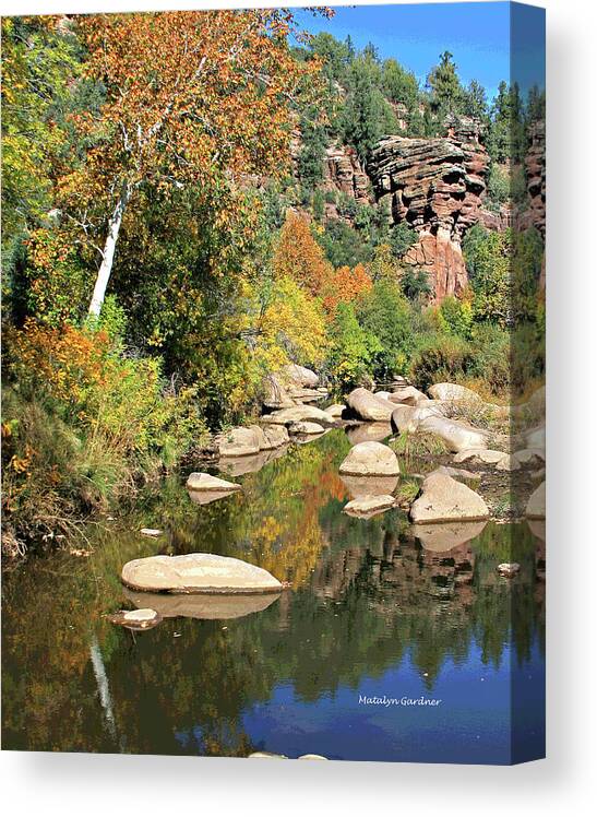 Fall Canvas Print featuring the photograph East Verde Fall Crossing by Matalyn Gardner