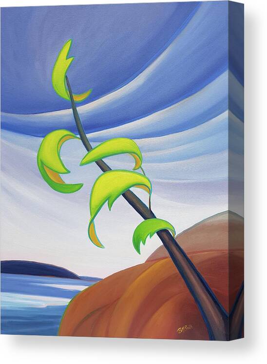 Group Of Seven Canvas Print featuring the painting East Wind by Barbel Smith