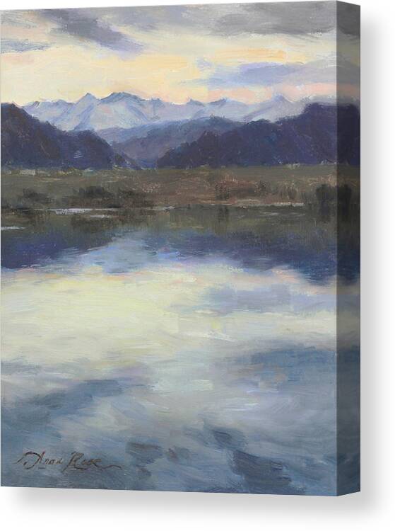 Colorado Canvas Print featuring the painting Edge of Spring by Anna Rose Bain