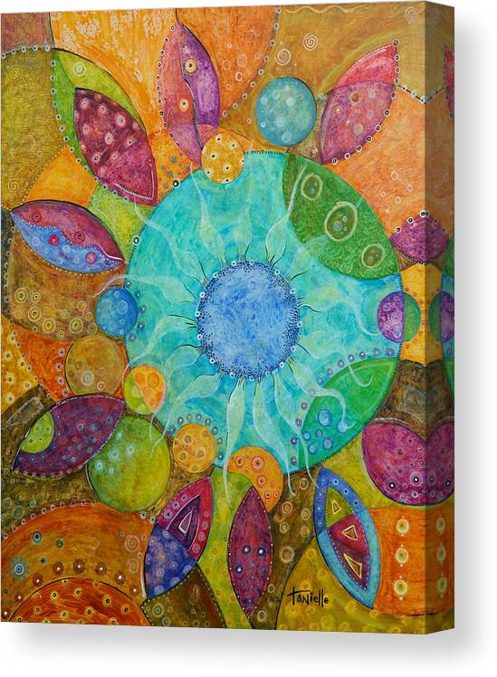 Contemporary Canvas Print featuring the painting Effervescent by Tanielle Childers
