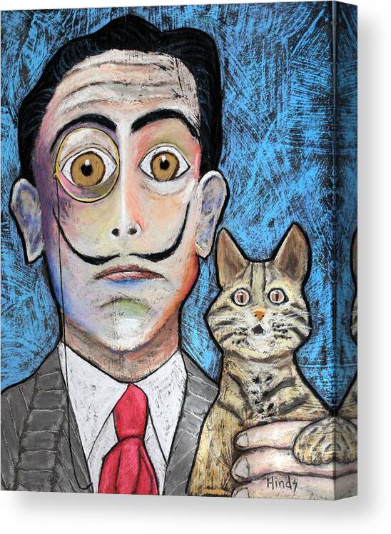 Salvador Dali Canvas Print featuring the painting El Gato by David Hinds
