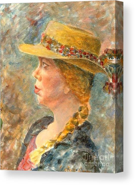 Portrait Canvas Print featuring the painting Elizabeth by Claire Gagnon