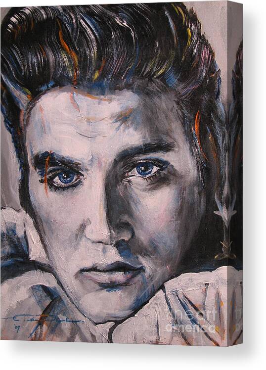 Elvis Presley Canvas Print featuring the painting Elvis 2 by Eric Dee