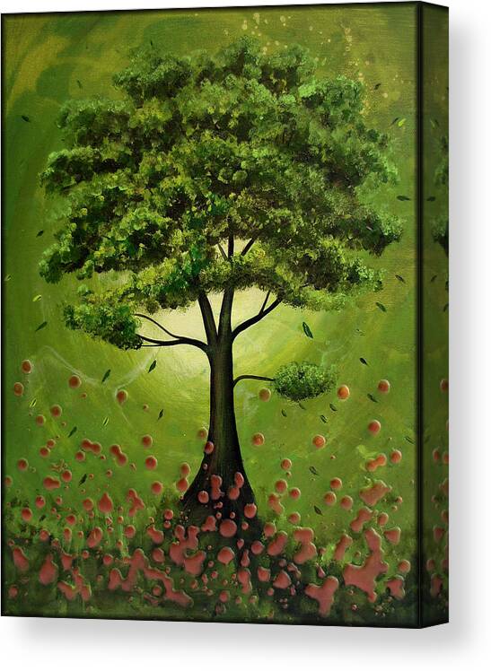 Emerald Tree Canvas Print featuring the painting Emerald Tree by Amanda Dagg