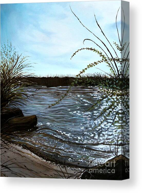 Landscape Canvas Print featuring the painting Escape With Me by Elizabeth Robinette Tyndall