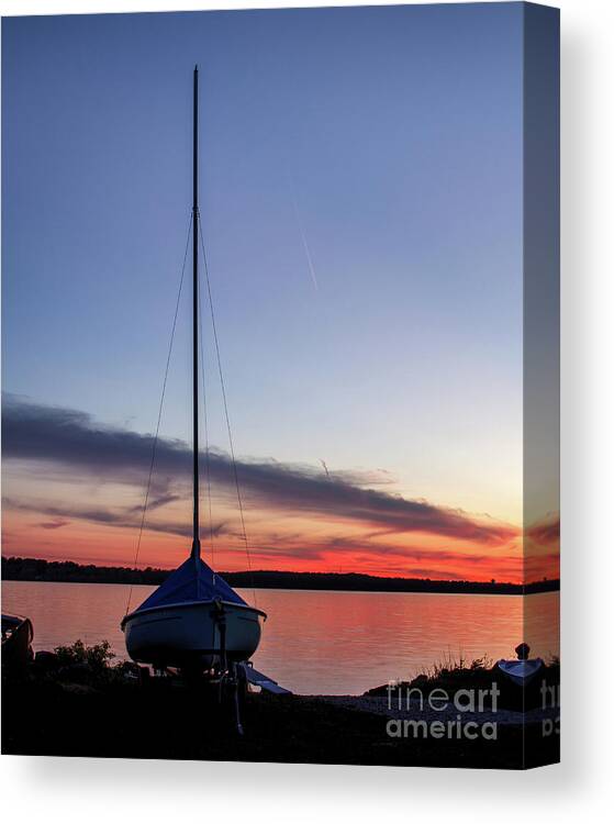Night Canvas Print featuring the photograph Eventide on the Lake by Rod Best