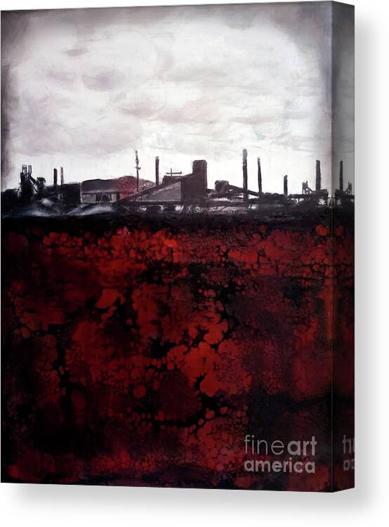 Industry Canvas Print featuring the painting Extract of Industry by Anita Thomas