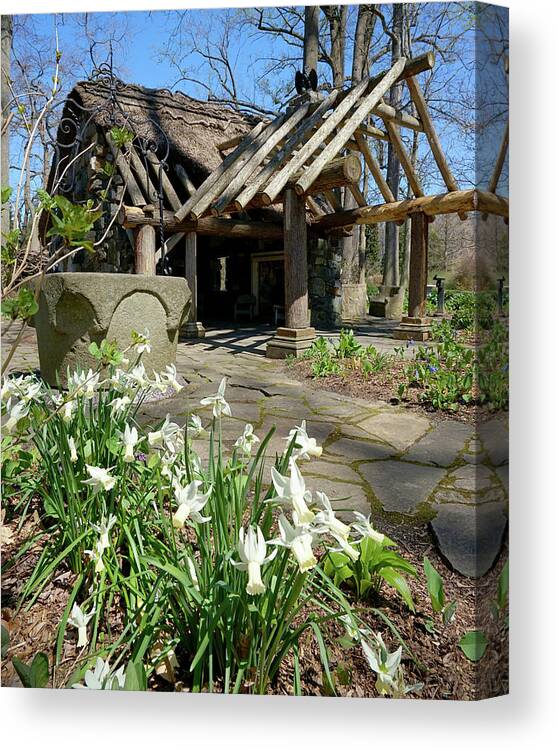Faerie Canvas Print featuring the photograph Faerie Cottage, Winterthur #4981 by Raymond Magnani