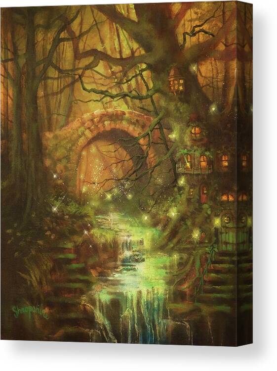  Tree Fairy Canvas Print featuring the painting Fairy Tree by Tom Shropshire