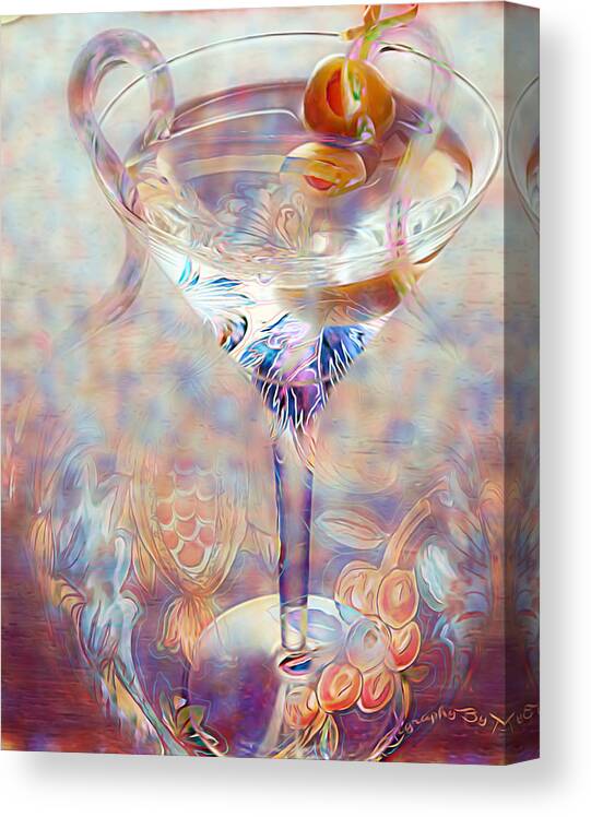 Tuscan Martini Canvas Print featuring the digital art Fantasy Cocktail by Pamela Smale Williams