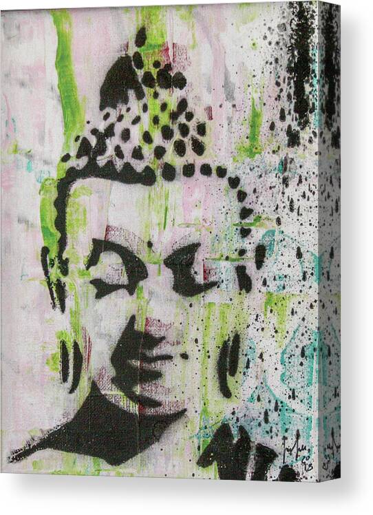 Buddha Canvas Print featuring the painting Find your own Light by Jayime Jean