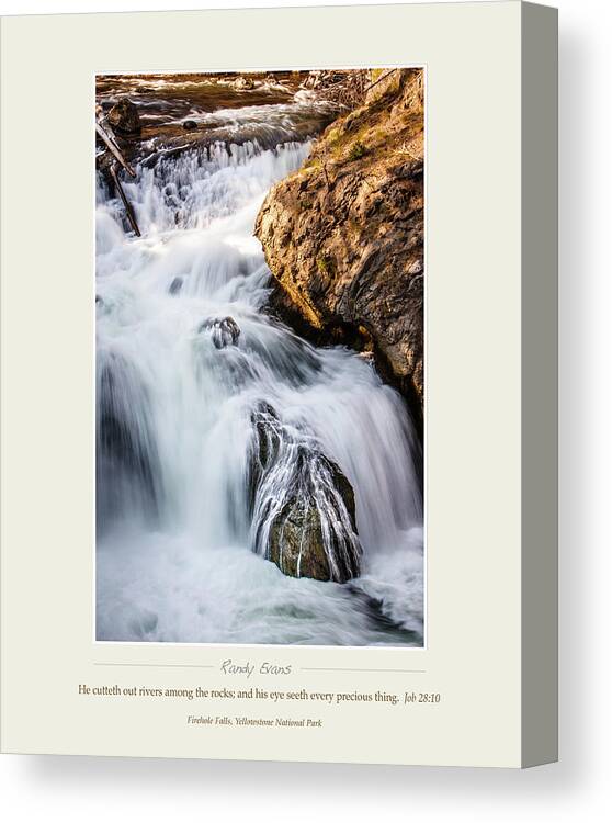 Firehole Falls Canvas Print featuring the photograph Firehole Falls by Randall Evans