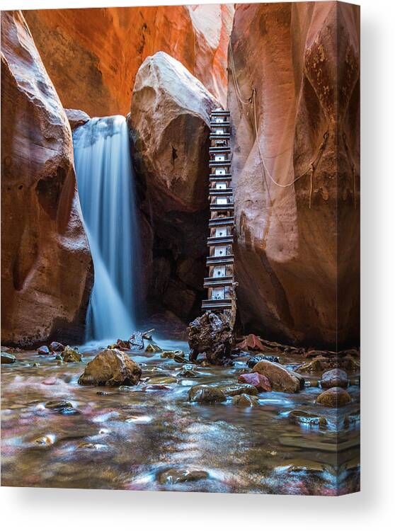Photography Canvas Print featuring the photograph First Ladder by Joe Kopp