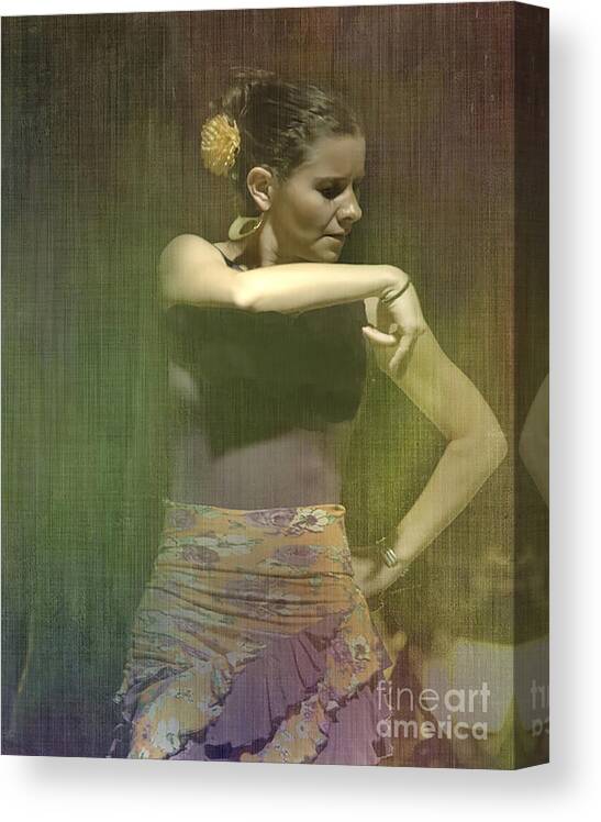 Dancer Canvas Print featuring the photograph Flamenco Dancer by Barry Weiss