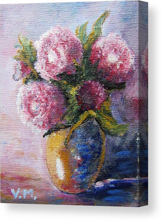 Flowers Canvas Print featuring the painting Floral by Vesna Martinjak