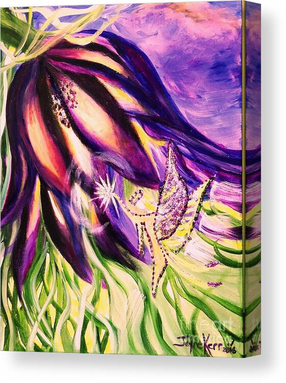 Fairy Canvas Print featuring the painting Flower Faerie by Jayne Kerr