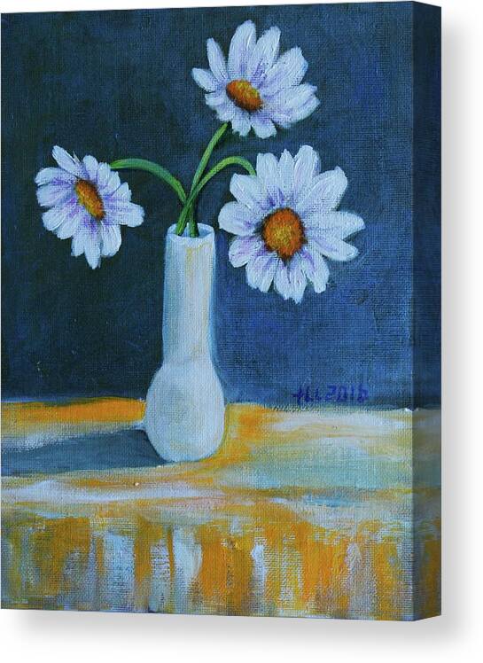 Flowers Canvas Print featuring the painting Flowers for Greta by Theresa Cangelosi