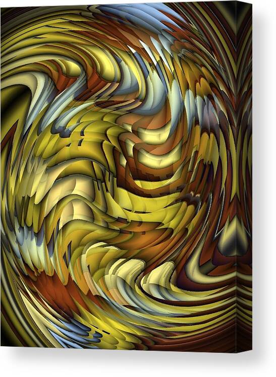 Abstract Canvas Print featuring the digital art Flutter by Terry Mulligan