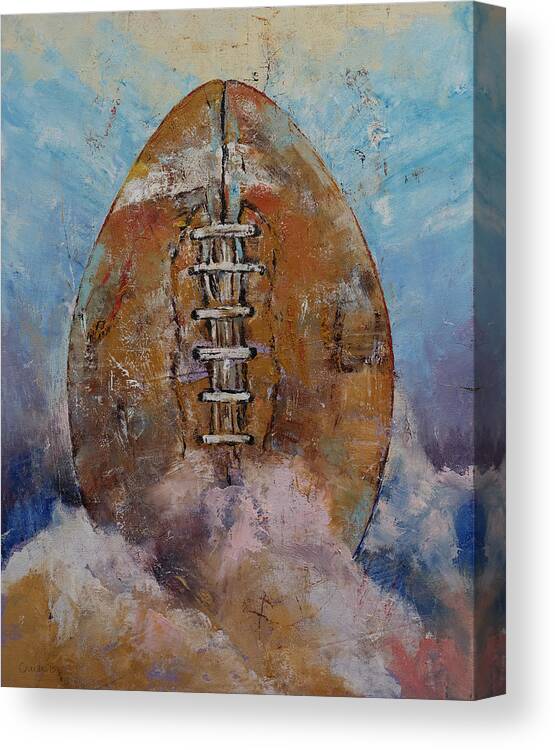 Art Canvas Print featuring the painting Football by Michael Creese