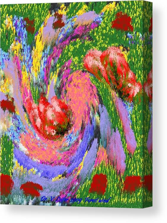 Forest Canvas Print featuring the digital art Forest wind by Dr Loifer Vladimir