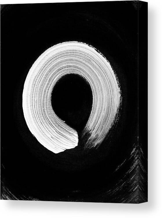 Enso Canvas Print featuring the painting Form is Emptiness And Emptiness Is Form by Oiyee At Oystudio