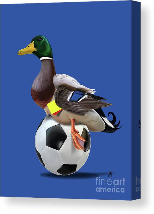 Illustration Canvas Print featuring the digital art Fowl Colour by Rob Snow