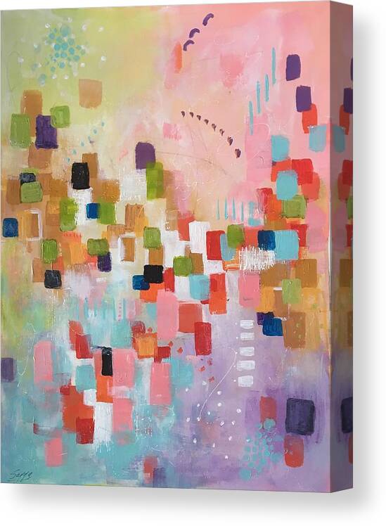 Abstract Canvas Print featuring the painting Fresh Morning by Suzzanna Frank