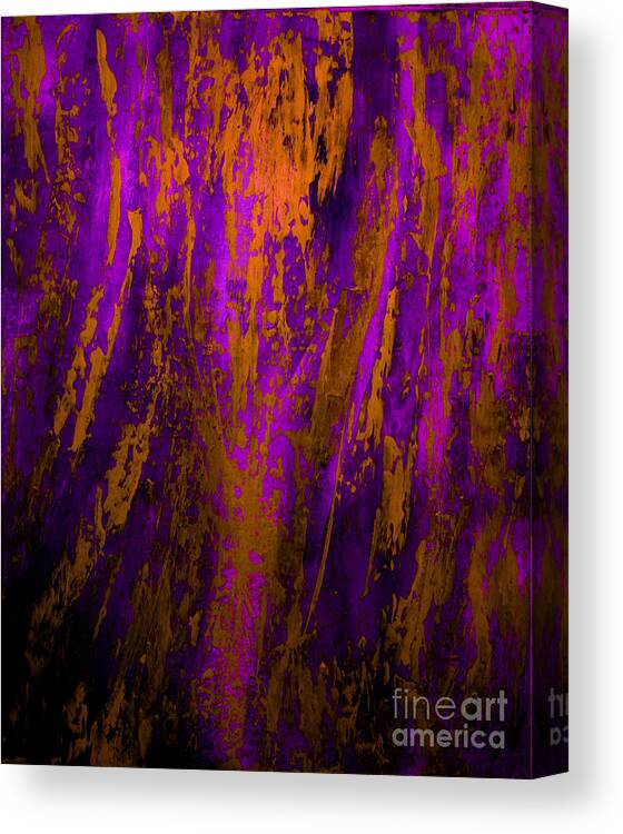Abstract-painting-mixed-media Canvas Print featuring the painting Full Moon Shining Through My Window by Catalina Walker