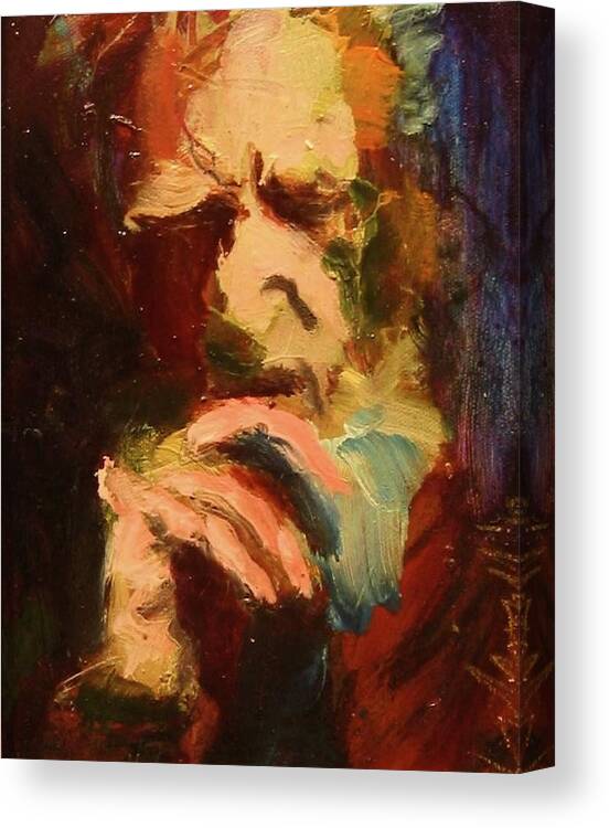 George Bernard Shaw Canvas Print featuring the painting G B S by Les Leffingwell
