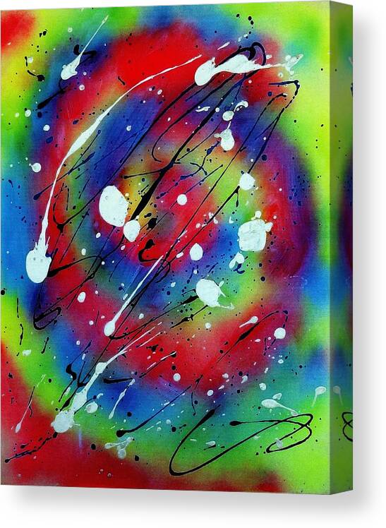 Spiral Canvas Print featuring the painting Galaxy by Patrick Morgan