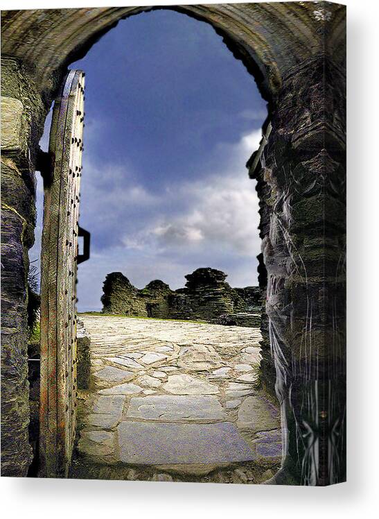 Castle Canvas Print featuring the digital art Gateway to the Castle by Vicki Lea Eggen