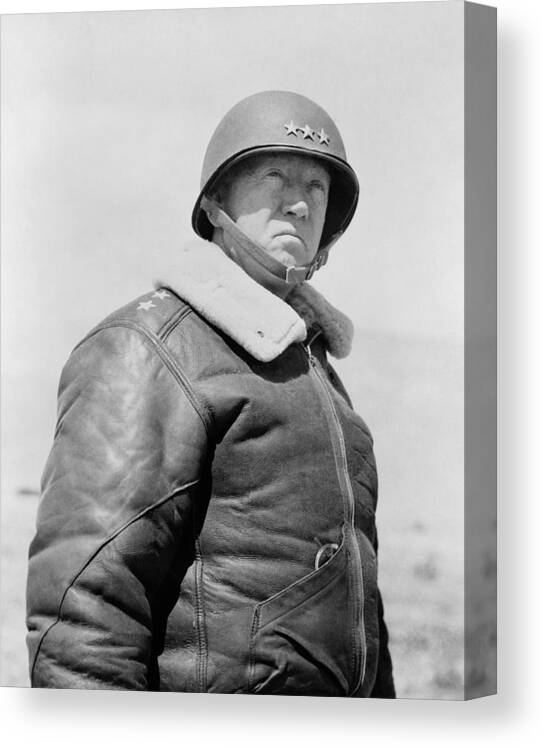 General Patton Canvas Print featuring the photograph General George S. Patton by War Is Hell Store