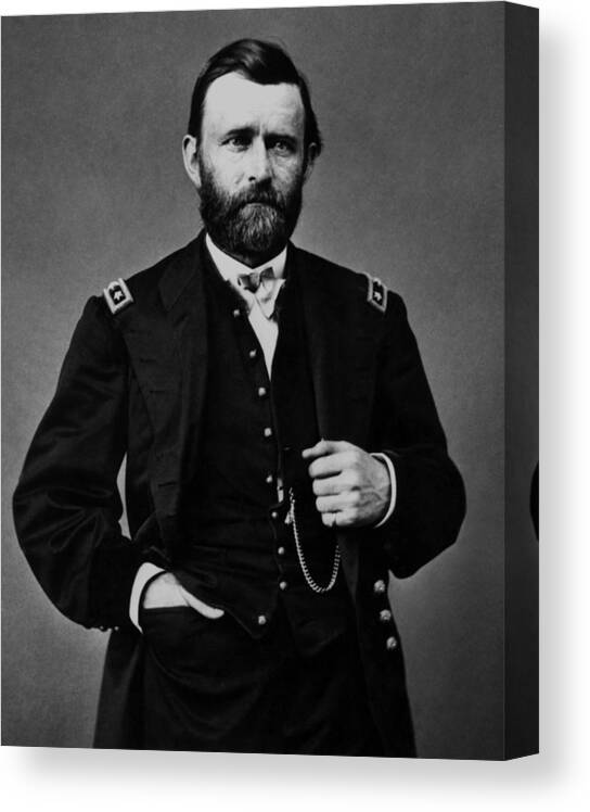 Ulysses Grant Canvas Print featuring the photograph General Grant During The Civil War by War Is Hell Store